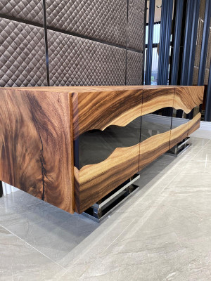 Sideboard Sideboard Chest of drawers Epoxy resin Brown Living room Wood Chests of drawers