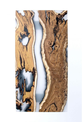 Kitchen table Dining table Epoxy resin Dining room table Table 160 cm Wood Brown