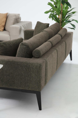 Modern Green Sofa set Two-seater Armchair Fabric furniture Gray Luxury Set