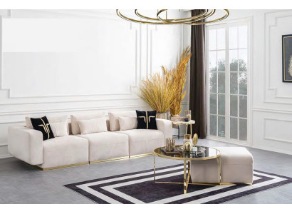 Large White Five Seater Luxury Sofa Living landscape Living room Modern