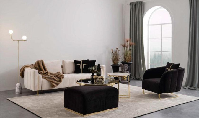 Large White Five Seater Luxury Sofa Living landscape Living room Modern