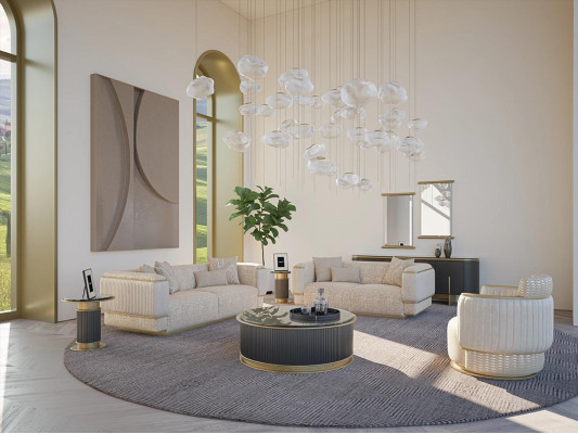 Sofa Complete 3-piece Living room Design three-seater sofa set Two-seater couch