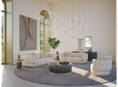 Sofa Complete 3-piece Living room Design three-seater sofa set Two-seater couch