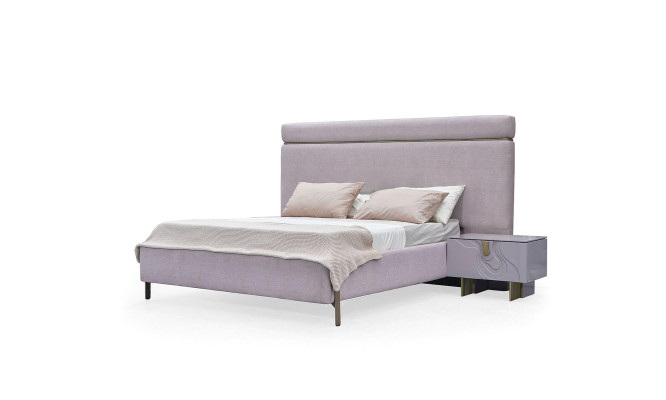 Double bed complete e bedroom furniture bed pink luxury set 3 pieces wood
