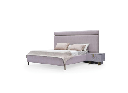 Double bed complete e bedroom furniture bed pink luxury set 3 pieces wood