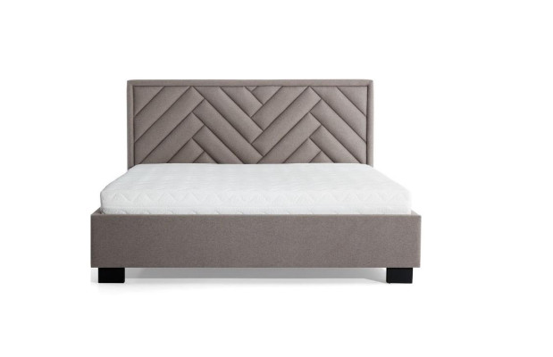 Bedroom Set Gray Bed Wood 2x Bedside tables Elegant Modern Beautiful new 3-piece.
