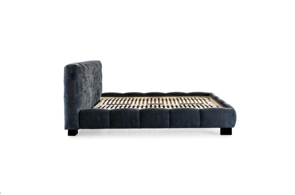 Bedroom Set Blue Bed Wood 2x Bedside tables Elegant Style Modern new 3-piece.