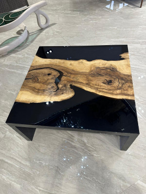 Coffee table Epoxy resin Coffee table Solid Tables Wood Side table Epoxy Table