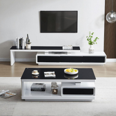 Designer Modern Sideboard Black and White Chest of Drawers TV Stands Luxury