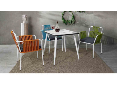 Modern Dining room Furniture Terraces 4x Chairs Stainless steel furniture