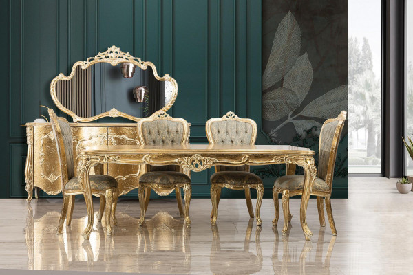 Baroque Antique Style Dining Table Table Real Wood Classic Designer Tables Rococo