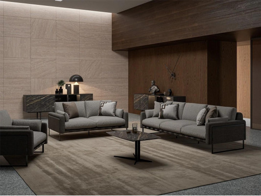 Gray Sofa set 4pcs Living room Armchair Furnishings Luxury Design Sofas new