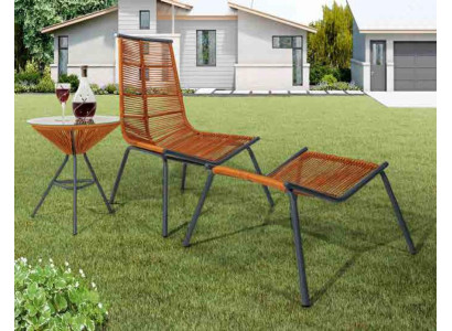 Modern Set for your Garden Consists of Armchair Stool and Side table