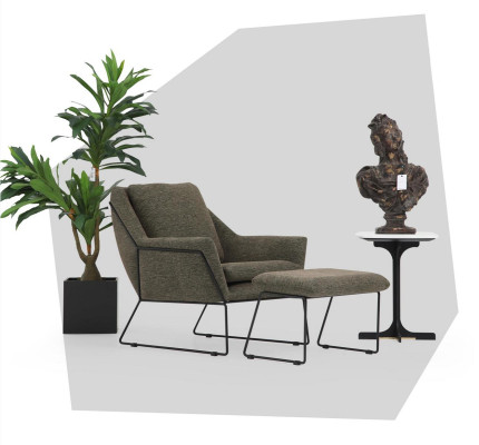 Modern Green Armchair Cocktail Chair Wing Chair Living room furniture Design