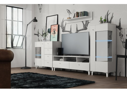 Living room Set Display case Chest of drawers Wall shelf Living walls Chests of drawers Design Wardrobe 4 pieces.