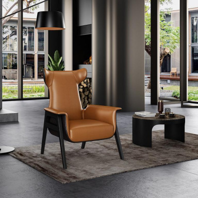 Luxury Single Seater Armchair Blue Living room Upholstered Chair Furniture Modern Design