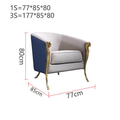 Green luxury armchair upholstered furniture gold feet living room single seater new