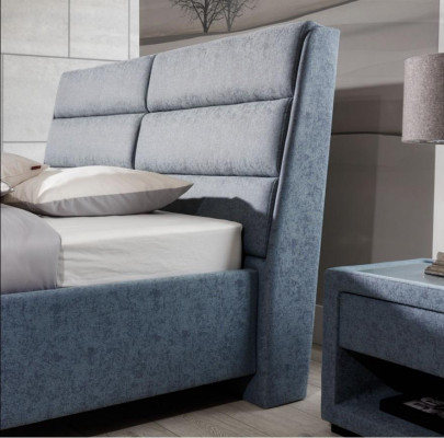 Bedroom Set Blue Bed Beautiful 2x Bedside tables Complete Set Luxury new 3-piece.