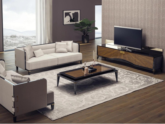 Upholstered furniture Sofa Couch Designer 2x Three Seater Sofas Modern White Furnishings