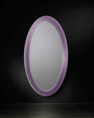 Living room hallway standing mirror with frame violet new material glass with velvet