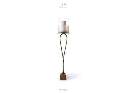 Candle holder for living room and hallway material brass bronze finish restored