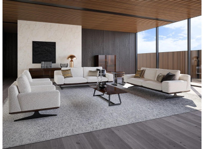 Living room Complete 6tlg Modern 2xSessel Coffee table Sofa Two-seater Upholstered furniture