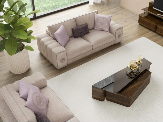 Luxury Furnishings Sofa set Complete with Coffee table Living room Set 5 pieces