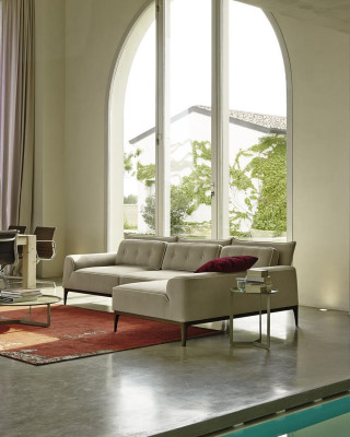 Corner sofa Modern Design Gray Sofas Fabric L-shape Couch Living room Sofa PRIANERA