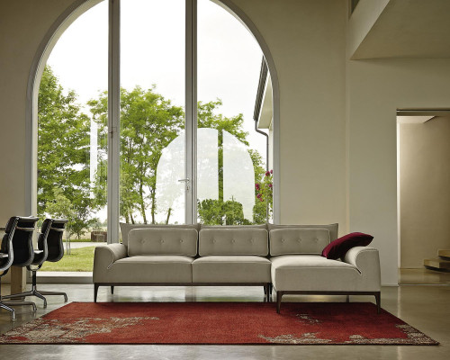 Corner sofa Modern Design Gray Sofas Fabric L-shape Couch Living room Sofa PRIANERA