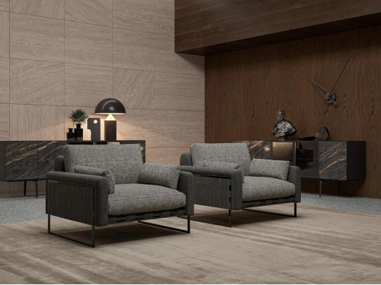 Luxury gray sofa complete 2x three-seater sofa 2x armchair living room 2x coffee table