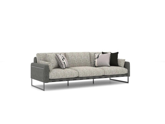 Luxury gray sofa complete 2x three-seater sofa 2x armchair living room 2x coffee table