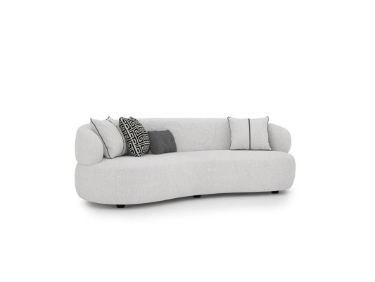 Complete 6-piece sofa set 2x three-seater couch designer armchair wood coffee table