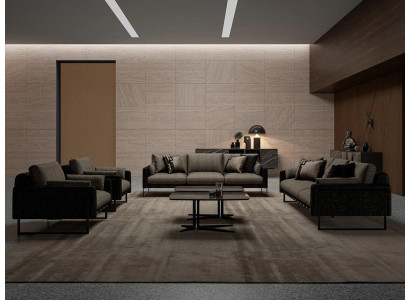 Luxury living room sofa set 2x three-seater couches sofa with coffee table set 6 pieces