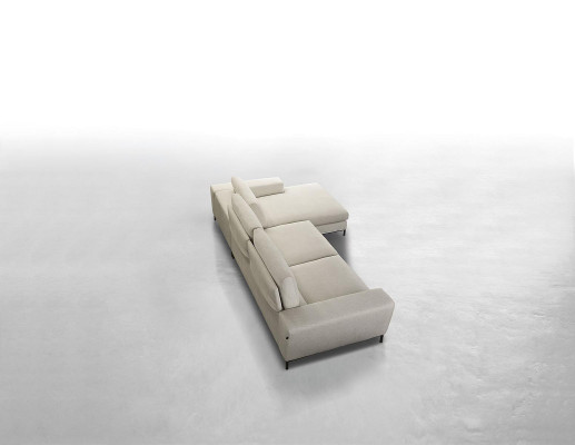 Textile Luxury Corner sofa L-shape Upholstery Modern White Seat Furniture Living room Eck new
