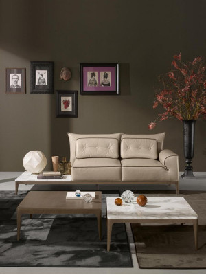 Luxury Suite Sofa set 2+1 Seat Sofa Sofas Armchair Leather 2pcs. PRIANERA