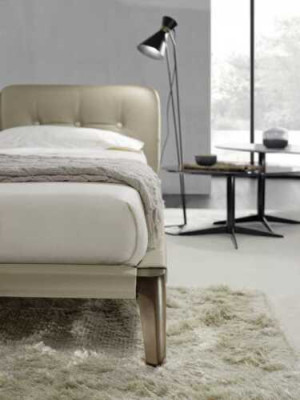 Modern Double bed Bedroom Beige Bed Furniture Wood Design Beds Prianera