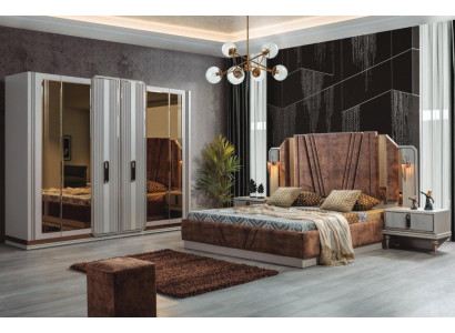 exclusive s Bedroom Set Double bed 2x Bedside tables Wardrobe