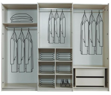 White Modern Wardrobe Bedroom 4-door Wood Wardrobe new