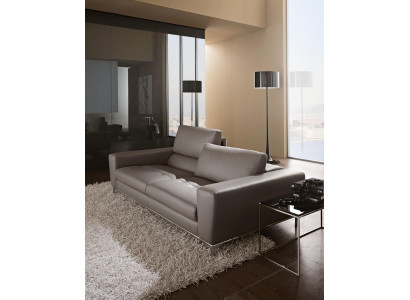 Leather Three Seater Luxury Sofa 3 Seat Sofas Seat Design Couch Furniture Gray Prianera