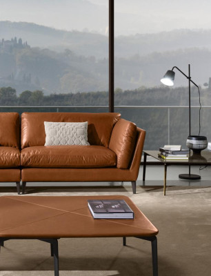 Sofa 3 Seater Brown Luxury Design Furniture Living room Furniture Leather Prianera Style new