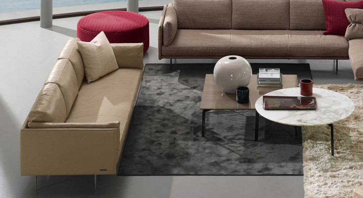 Luxury Three Seater Prianera Couch Relax Upholstery Furniture Beige Couches Sofas Leather
