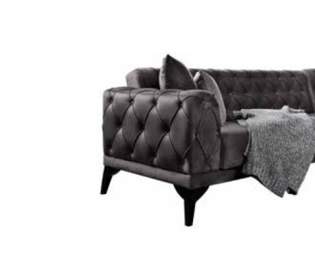 Modern Sofa Corner sofa Textile Living room furniture Sofa L-shape Gray Luxury new