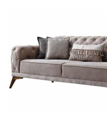 Sofa 3 Seater Gray Leisure Padded for Living room Comfortable Sofa Modern new