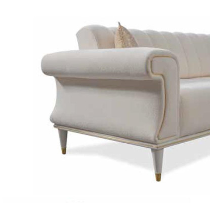 White Living room Two-seater Luxury Sofas Modern Style Couches Furniture