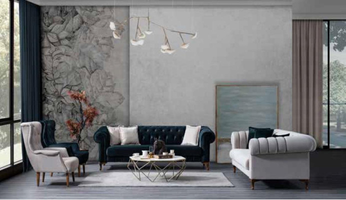White Living room Armchair Luxury textile furniture single seater cocktail chair