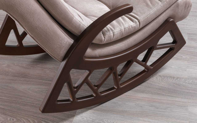 Modern Wood Rocking Chair Noble Living room Relax Furniture Wooden frame new