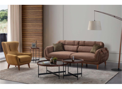 Stylish living room upholstered designer sofa set 3+1 set