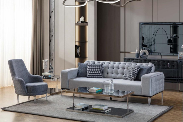 exclusive living room set of 2 pieces. Sofa set 3 Seater and Armchair new