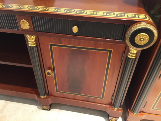 Design Wall unit Sideboard 2x Wardrobe TV cabinet Lowboard Sideboard 3 pcs.