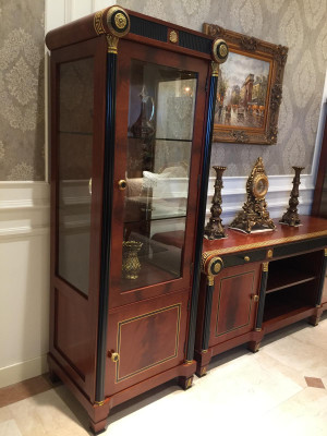 Design Wall unit Sideboard 2x Wardrobe TV cabinet Lowboard Sideboard 3 pcs.